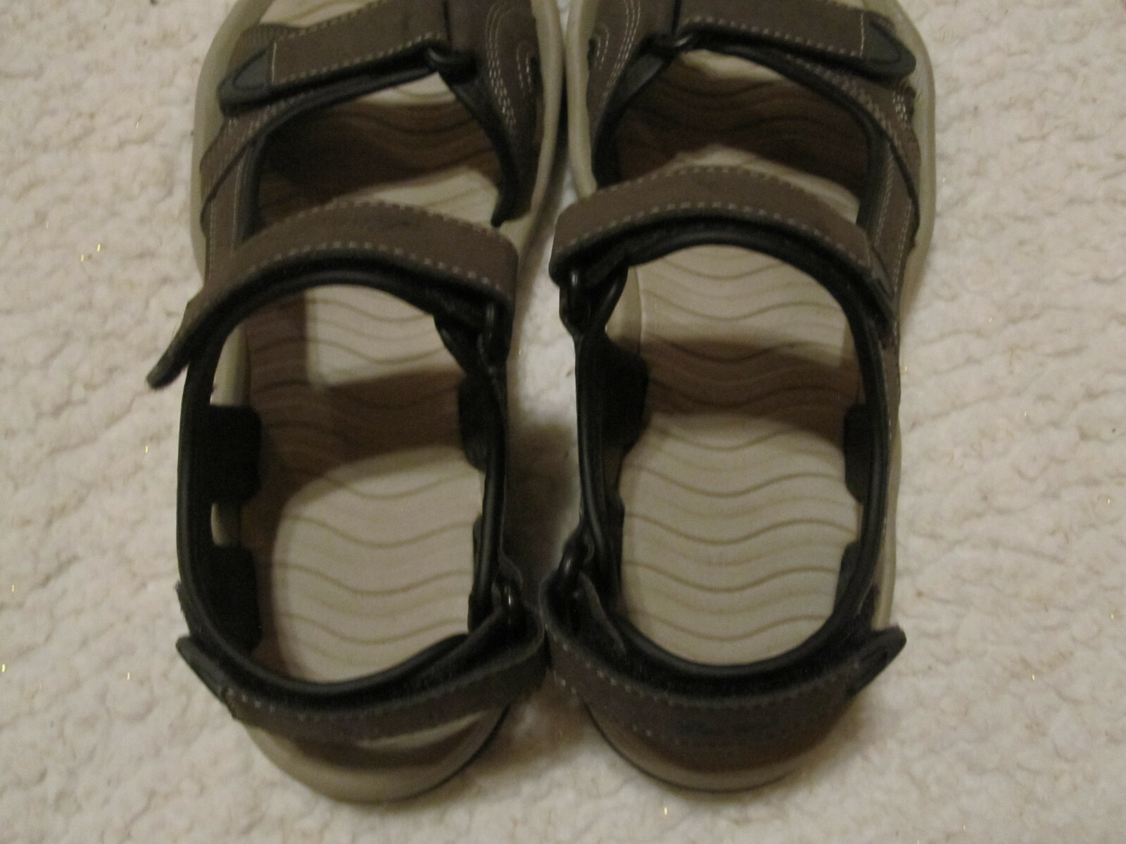 Mens EDDIE BAUER Atlas 2 Strap Hook & Loop Slingback Sandals 180362 BROWN 9M image 10