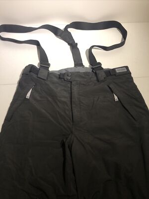 German Exxtasy XXL Black Snow Bibs Adjustable, Overalls, Insulated, Pockets