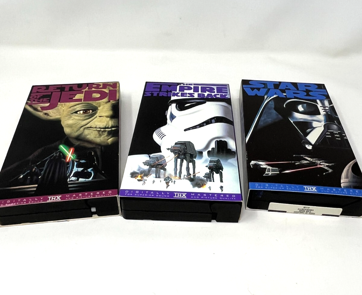 Star Wars Trilogy 1995 VHS Faces Box Set Original Theatrical