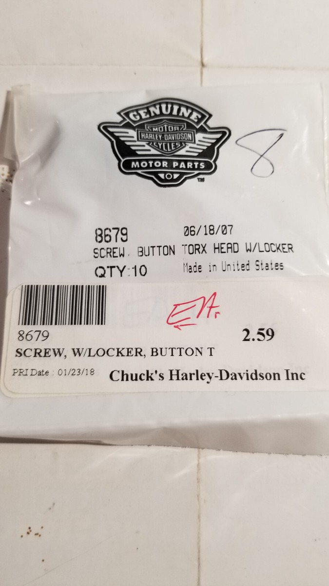OEM Harley-Davidson 8679 Torx Button Head Screw NOS for sale