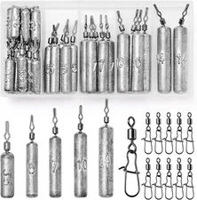 30 lead finesse drop shot weights and Sinkers Sea Fishing with 10 Swivel Ring