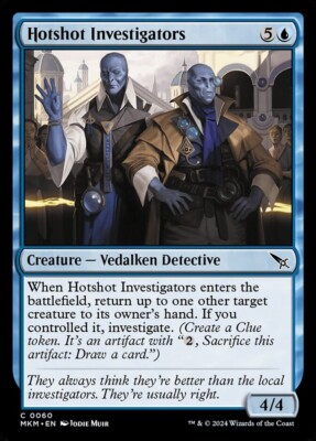 MTG MKM: Hotshot Investigators (Creature Vedalken Detective) Regular Common  Foil