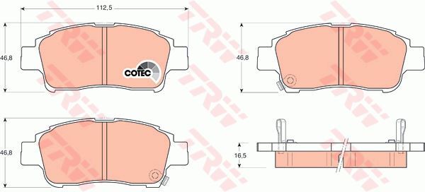 Plaquettes de frein avant Toyota Yaris 1.3 et 1.0 garniture de frein Platz 4WD