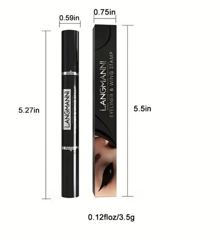 2 In1 Liquid Eyeliner Makeup Stamps Seal Pen Stamp Eyeliner Waterproof - Picture 4 of 8