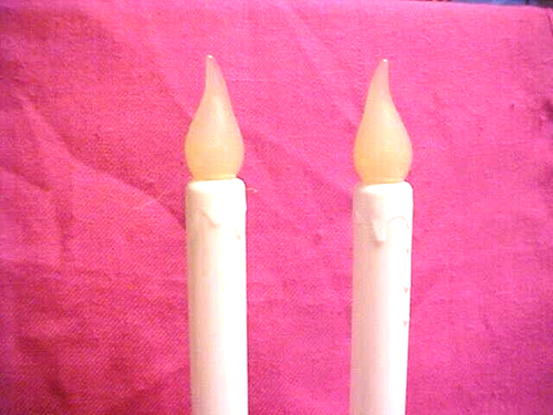 New, Unused White LED Candle Set gold colored bottoms - Picture 3 of 5