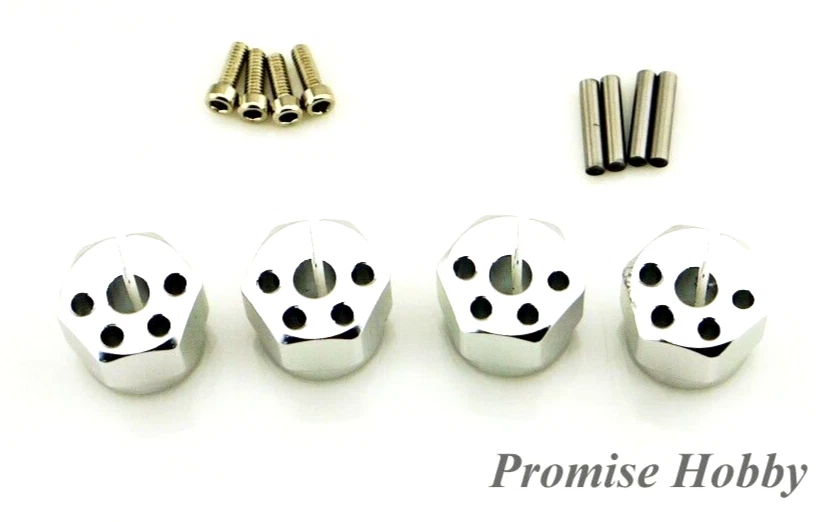 12mm CNC Aluminum Hex Wheel Rim Hub for RC Model Crawler Car- 4PCS - Image 3 of 4