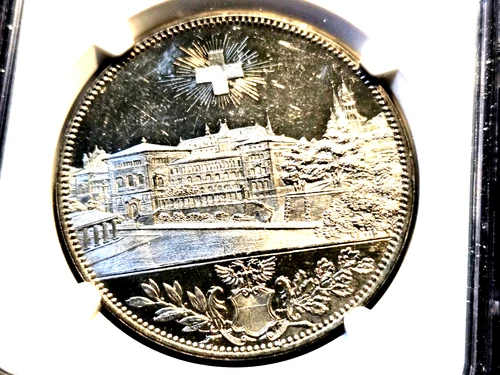 1891 SWITZERLAND 🇨🇭 LAUSANNE UNIVERSITIES NGC MS63