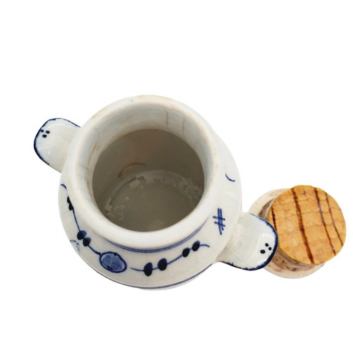 Handpainted Delft Blue Ceramic Jar Holland Dutch Windmill 1944 Porcelain 40s VTG - Picture 6 of 9