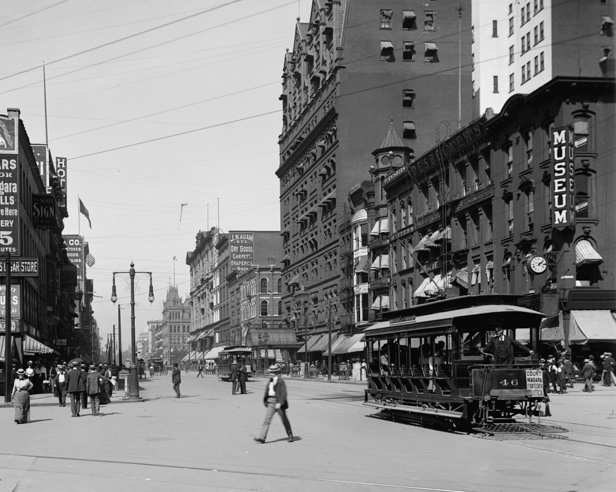 Buffalo, New York, Main Street , Early 1900s, 1901, New