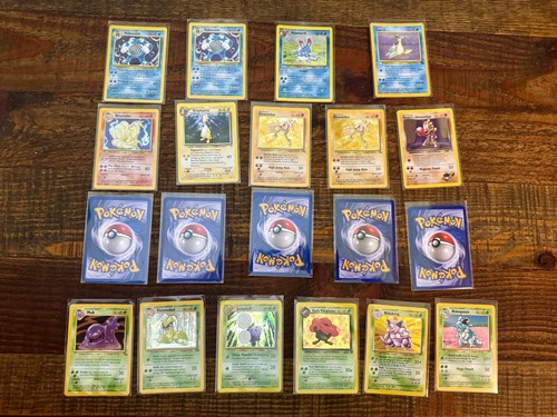 🔥 20x WOTC Holo Rare Pokémon Card Lot – Vintage! 2x Poliwrath, Lapras, Ninetale - Picture 22 of 23