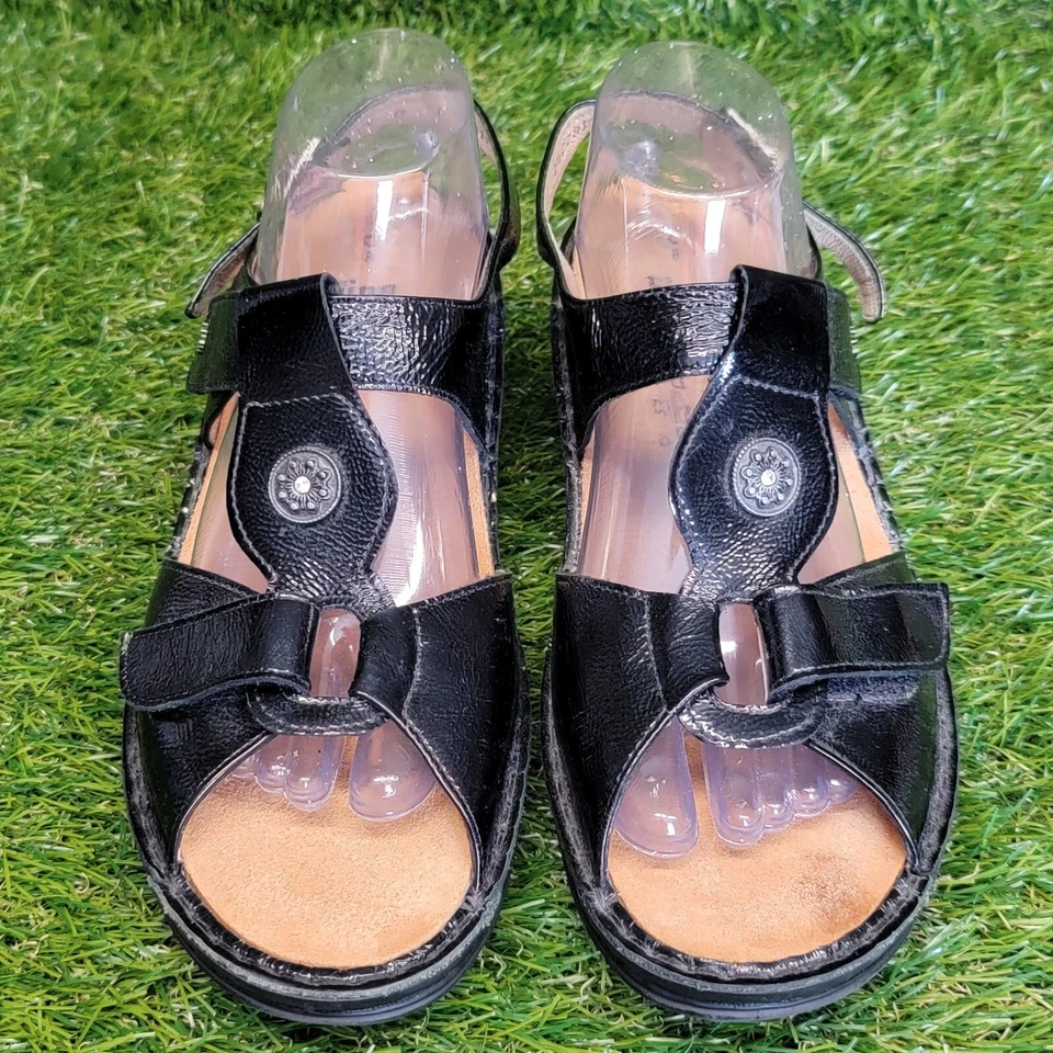 Finn 舒适漆皮水钻凉鞋露跟女式 C 8 码 — 第 3/4 张图片