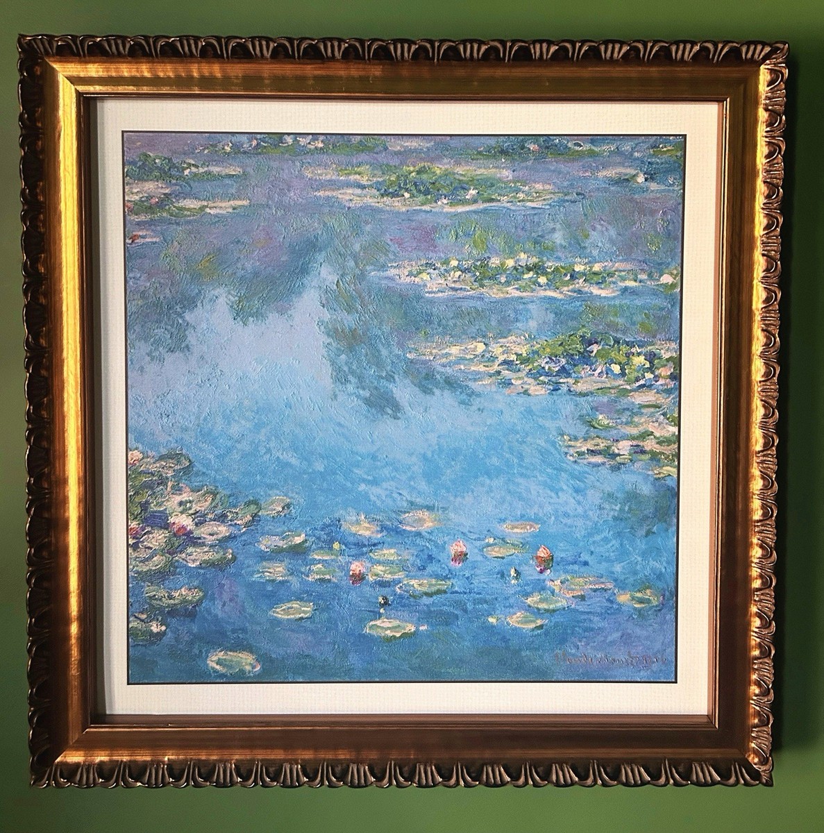 アンリ＝エドモン・クロス、【水浴】、希少画集画、新品高級額・額装付 Claude Monet Canvas Water Lilies 1906 Wall Art Framed Hand