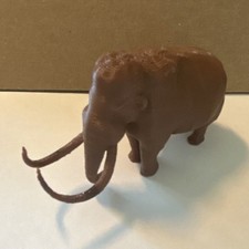 Brown Woolly Mammoth Prehistoric Animal Plastic Figurine Collectible Toy