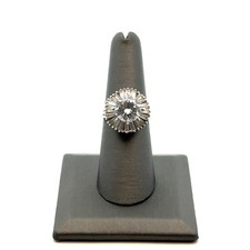 925 Silver White Stone Ring 6.49g Size:7 RO1053958 