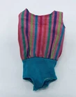 Vintage American Girl Barbie Doll 1960s Blue Striped Bathing Suit Swimsuit