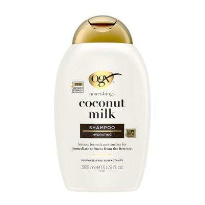 OGX Coconut Milk Shampoo 385 ml feuchtigkeitsspendend mit Rizinus- &