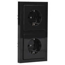 Busch Jaeger Set 2x Steckdose 20 EUC-81 mit 2fach Rahmen Future Linear Anthrazit