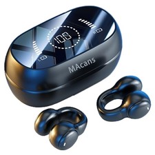 Wireless Earbuds Open Ear Clip Headphones Air Conduction Earbuds LED Power Di...