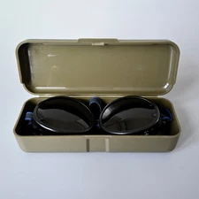 DEADSTOCK, 80s Swiss Army glacier glasses by CEBE France, Vintage alpine goggles