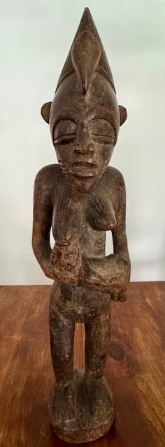 Senufo Maternity Wood Figure African Tribal Art Female