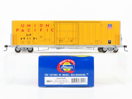 Coche caja puerta enchufable escala HO Athearn 88911 UP Union Pacific Railroad 50' #491181 | Zustand: Used