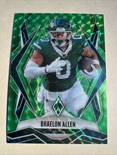2025 Phoenix Braelon Allen Lime Green Pyramids /285, NEW YORK JETS