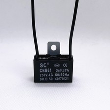 CBB61 3mfd 3uf 3.0uF 3 uF 250V AC Ceiling Fan MOTOR START Capacitor 2 WIRES
