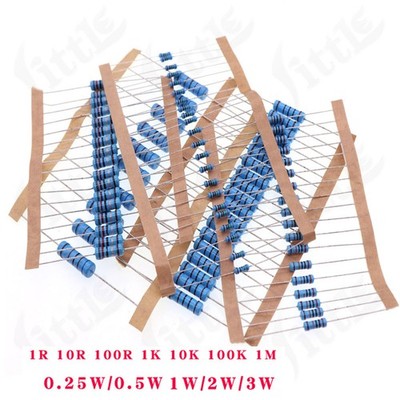 1/4W 1/2W 1W 2W 3W Metallfilm Widerstand Widerstände ±01% 1 10 100 Ohm (K Ohm)