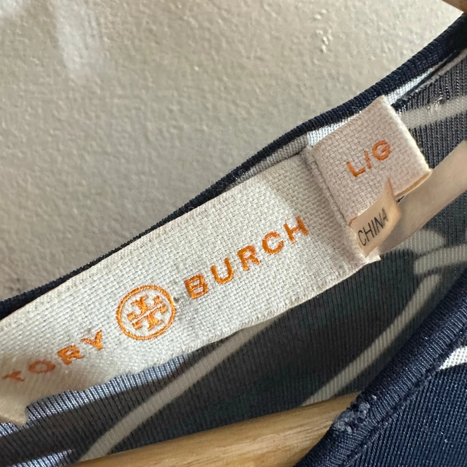 Abito Tory Burch Giovanna Navy a maglie ellittiche Donna L