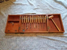 Pfeil Swiss Wood Carving Chisel Gouge Tools Original Box Or Grandpappy Custom 