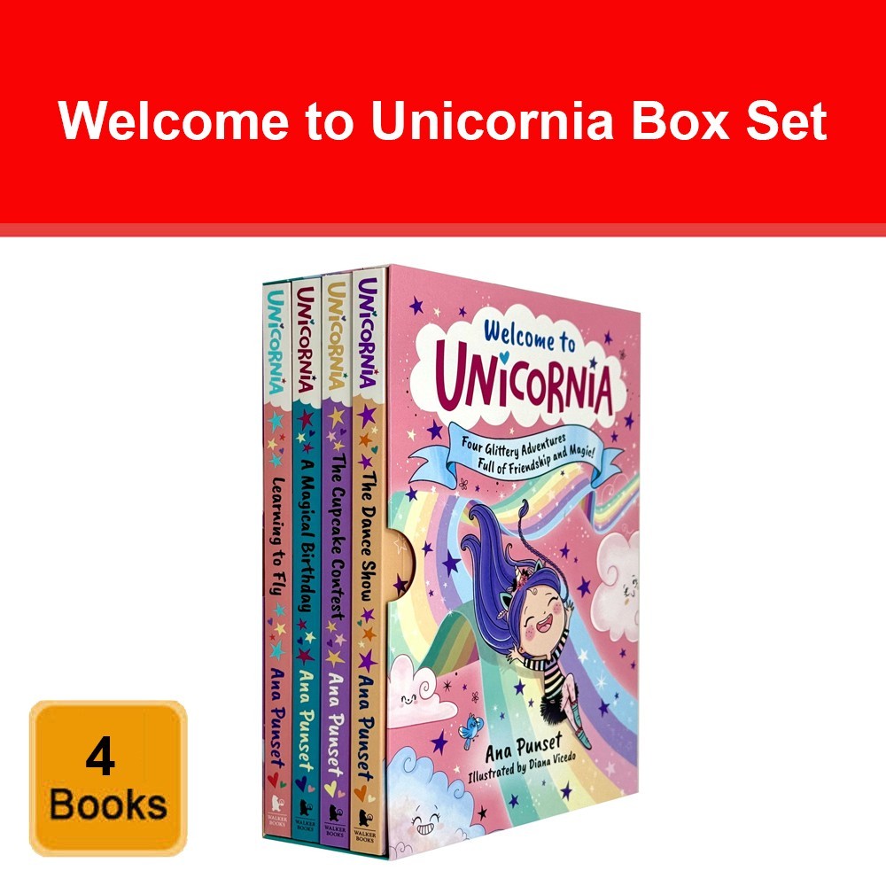 Welcome to Unicornia 4 Books Collection Box Set by Ana Punset Learning to Fly