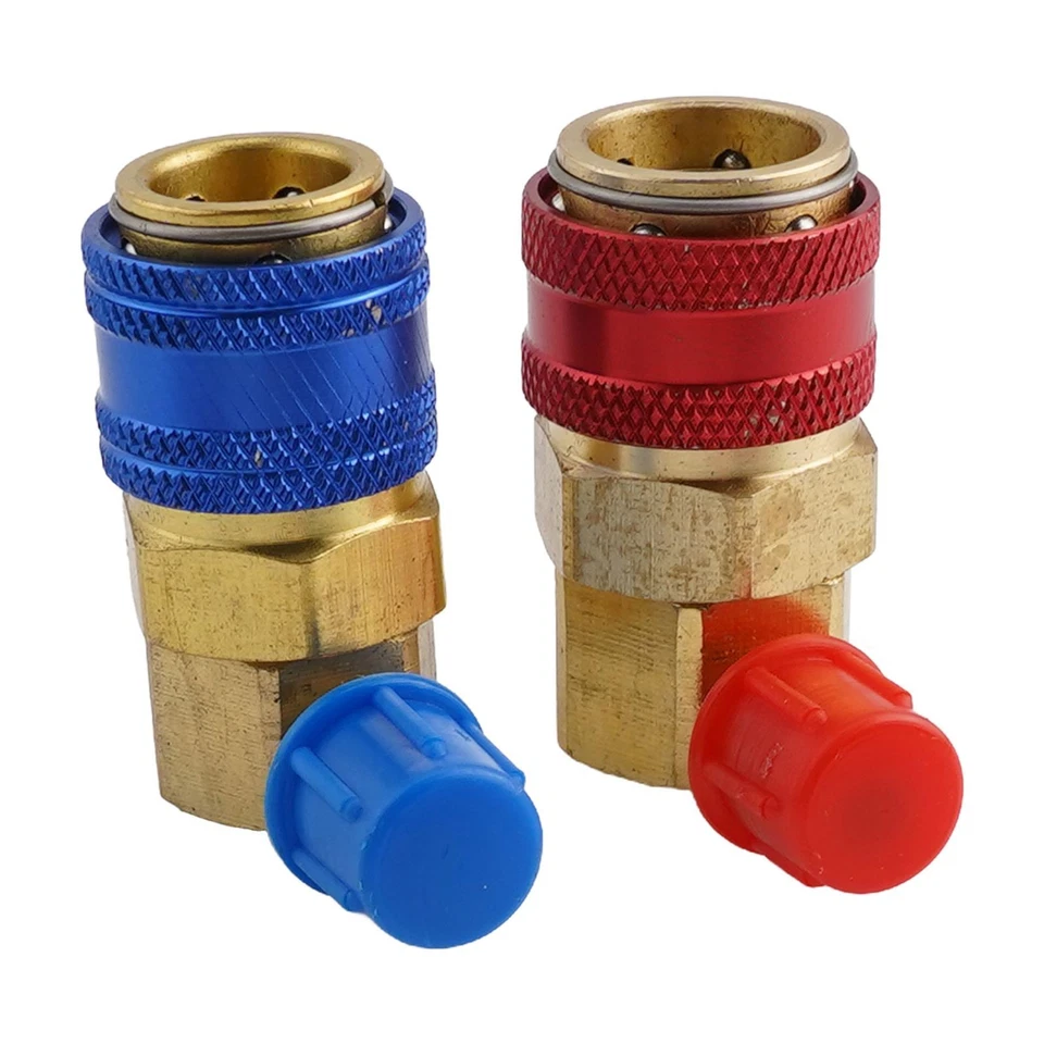 R134A Quick Connector Adapter Coupler Auto A/C Manifold Gauge Low High AC HVAC - Image 4 of 4