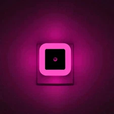 pack Of 2 Pink Led Night Lights Plug Into Wall Lights With Light Sensor