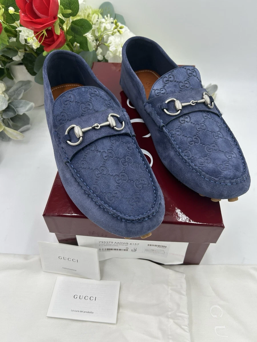 Gucci Suede Blue Dress Shoes for Men for sale | eBay display picture 2