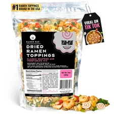 The Ramen Bae - Classic Seafood and Vegetables Mix, Dried Ramen Toppings - 14oz