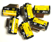 6 rolls of Kodak 35mm color print films as shown. EXPIRED.
