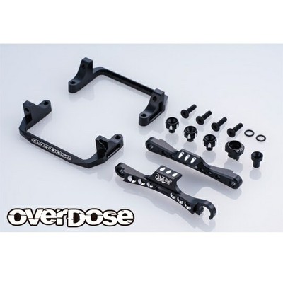 【OVERDOSE】アルミバッテリーホルダーType-2 （OD3895） OVERDOSE Aluminum battery holder TYPE-2 for GALM/Black