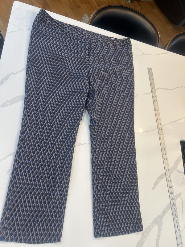 NWT Worthington Women's Black Diamond Jacquard Dress Pants Size 18