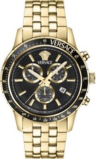 Versace VEZCA0724 Sport Chrono black gold Stainless Steel Men's Watch NEW