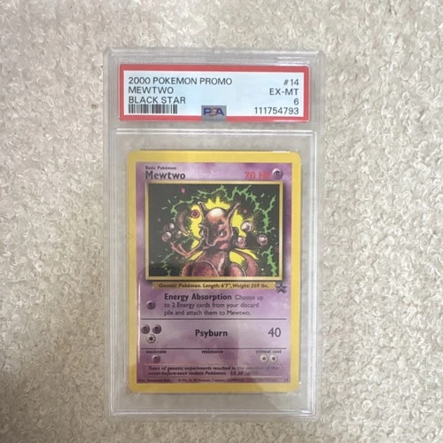 PSA 8 2000 Pokémon TCG Wotc Promo Mewtwo Regular 14/53 Wizards Psychic HP 70