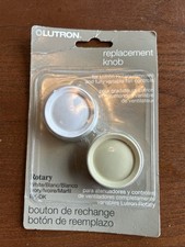 LUTRON Lutron 1 Ivory, 1 White Round Rotary Dimmer Knob