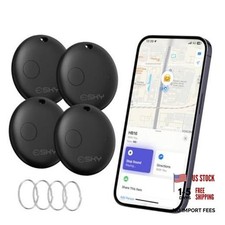 Air Tracker Tags-Bluetooth Smart Luggage Tracker Works with Apple 4 Pack Black