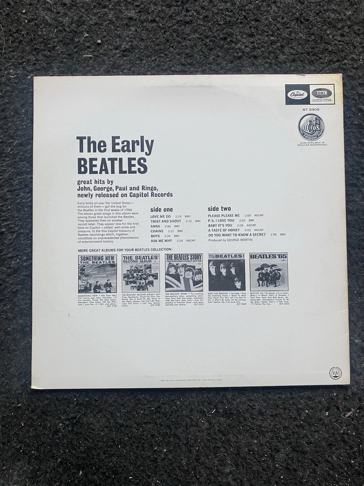 The Early Beatles Now On Capitol ST-2309 Stereo - Imagem 2 de 2