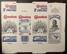 Ottis Anderson Cardinals 1986 Carnation 2% Lowfat Milk Carton #12 Unfolded Flat