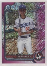 2022 Bowman Chrome Prospects Fuchsia Shimmer Refractor 184/199 Samuel Munoz 0w27