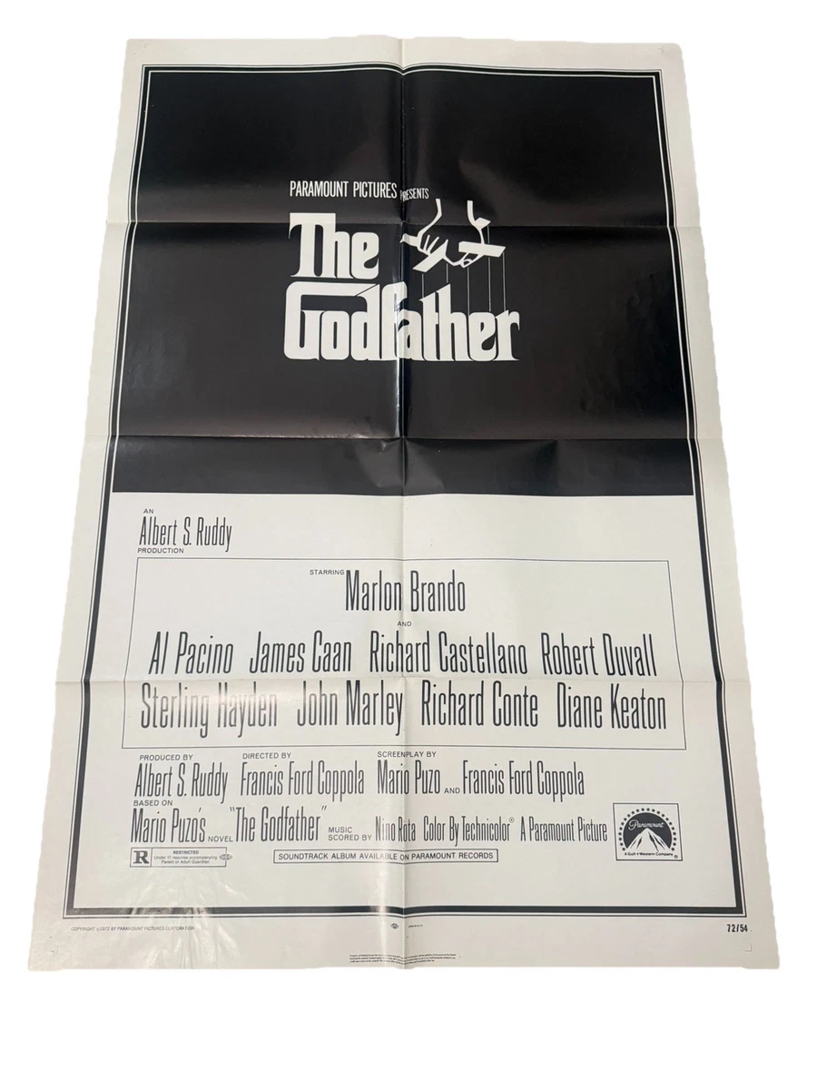 Godfather Movie Poster Indiana Movie Memorabilia Original US