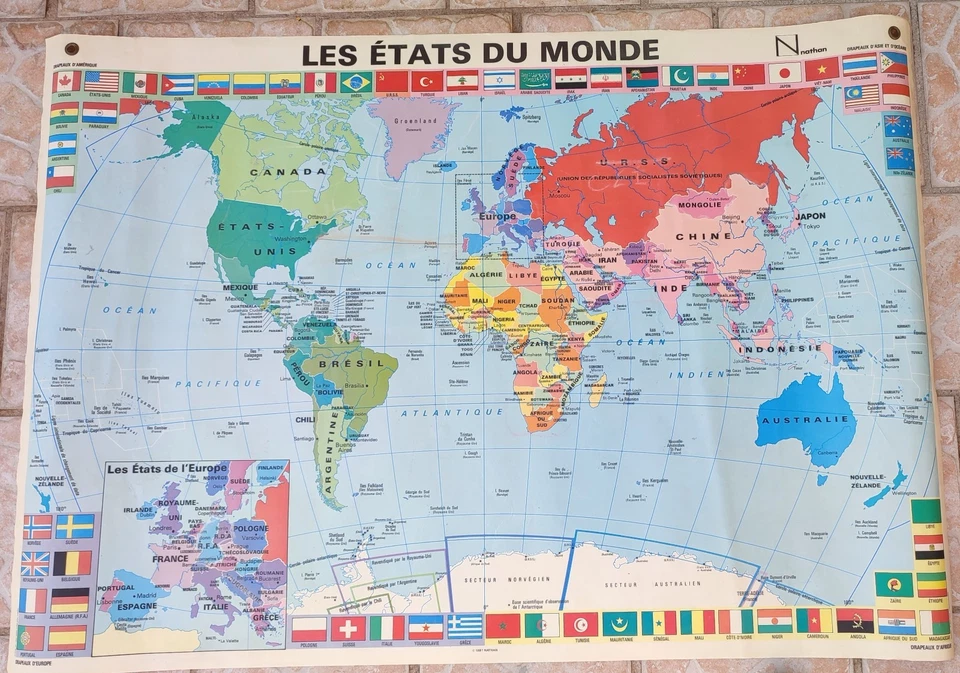 Carte Scolaire Les États Du Monde - Photo 1/1