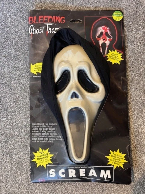 Original 1997 Scream Movie Bleeding Ghost Face Mask