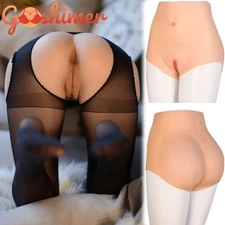 Silicone Fake Vagina Shorts Panty HipShaping Pants For Transgensers Crossdresser