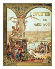 Vintage Paris 1900 Ausstellung Poster Wandkunstdruck Premium Qualität